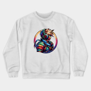 Epic Soundscapes DJ T-Shirt: Anime Warrior with Headphones Shirt Crewneck Sweatshirt